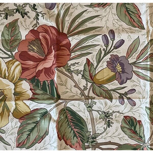 26"x26" L'Arbre Indienne Schumacher Cotton Fabric Sample Floral Celery Colorway